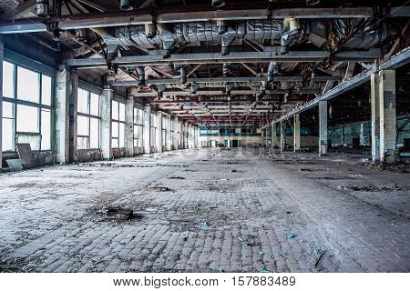Abandoned ruins of Voronezh factory of radio components