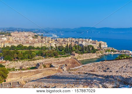 Aerial View From Old Fortress On The City, Corfu