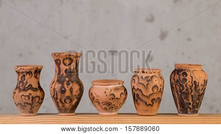 Decorative ceramic handmade decorations for the interior.