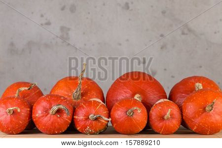 Decorative pumpkin orange color for interior decoration.