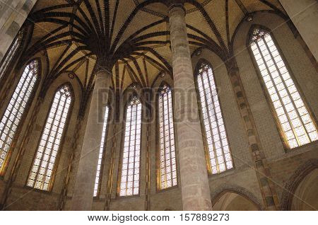 inside the Church of Jacobins in Toulouse France