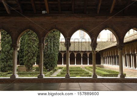 Cloister of Jacobins Church in Toulouse France