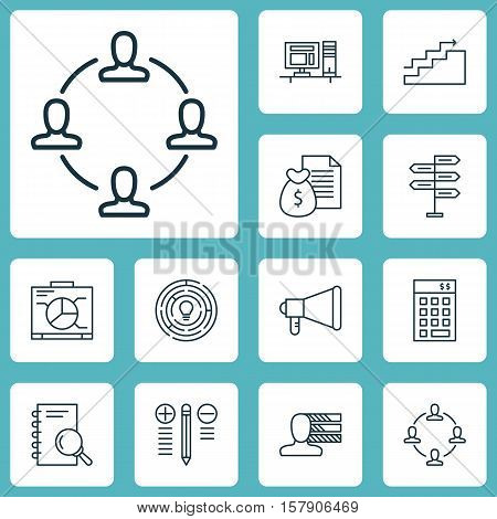 Set Of Project Management Icons On Decision Making, Investment And Board Topics. Editable Vector Ill