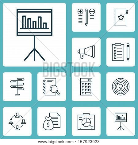 Set Of Project Management Icons On Decision Making, Innovation And Collaboration Topics. Editable Ve