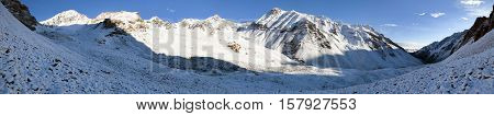 Morning panorama from Alay (Ali Alaj) mountains - Kyrgyzstan