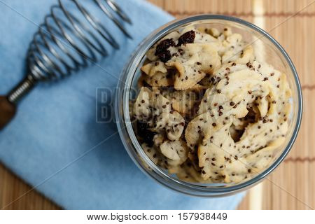 Butter biscuit cookie mixed with perilla seed