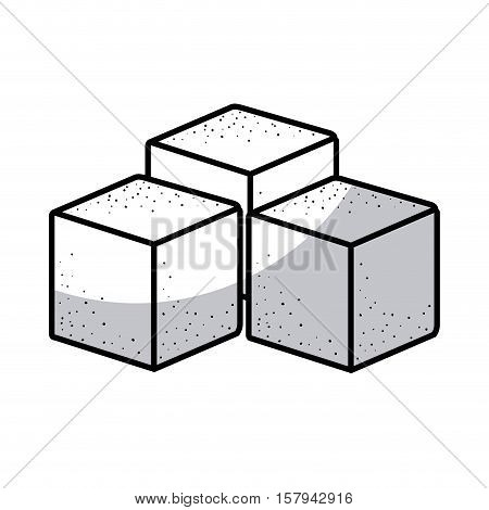 Sugar cube icon. Dessert sweet candy food and organic theme. Isolated design. Vector illustration