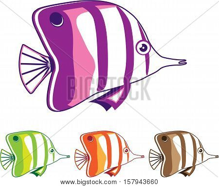Butterfly fish vector illustration clip-art image eps file