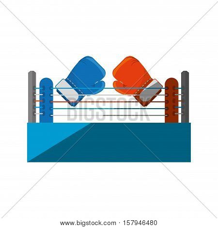 Boxing quadrilateral isolated icon vector illustration design