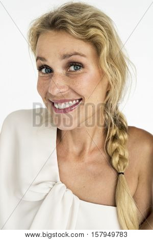 Cute Female Smiling Happy Concept