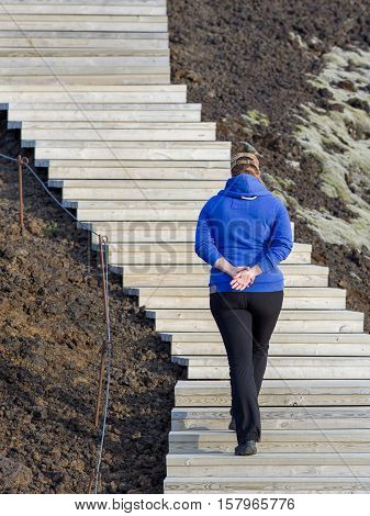 Shot Of A Young Woman Hiking In Iceland