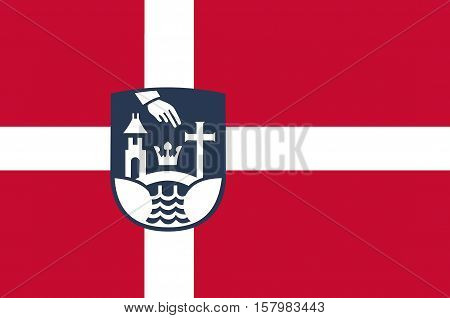 Flag of Koge is a municipality in Denmark in Zealand Region.