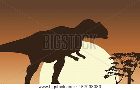 At sunrise mapusaurus scenery vector collection stock