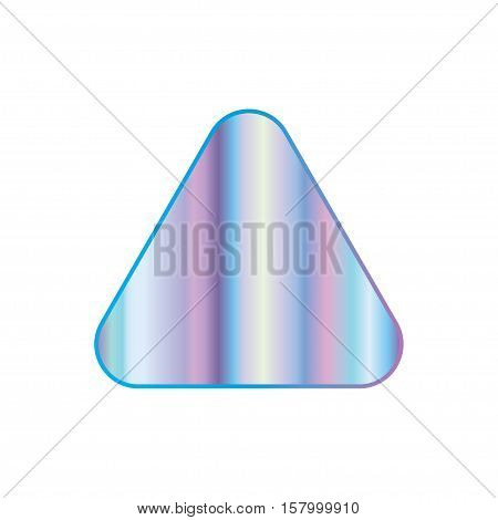 Holographic design illustration round triangle shape sticker