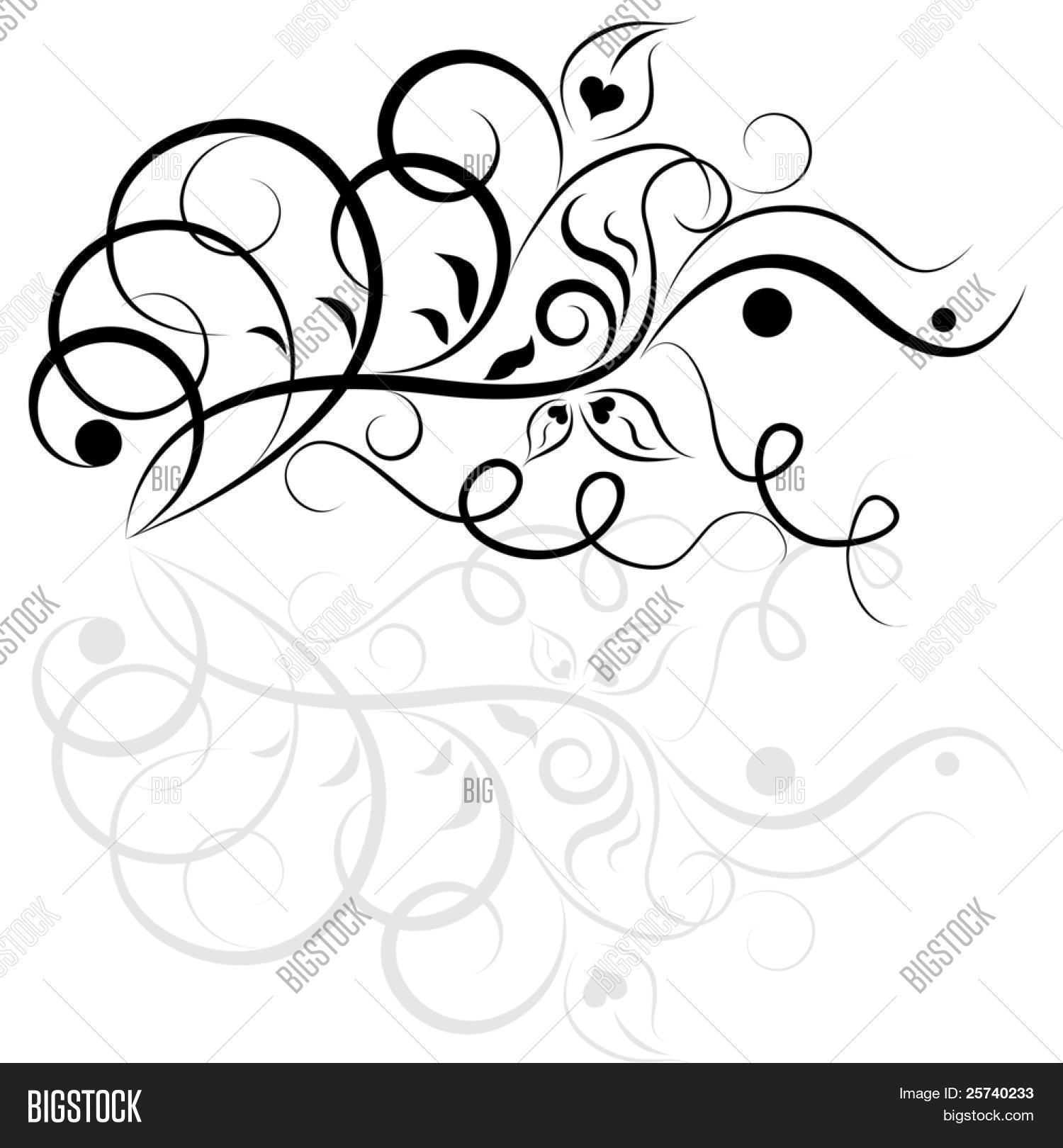 Black White Floral Vector & Photo (Free Trial) | Bigstock