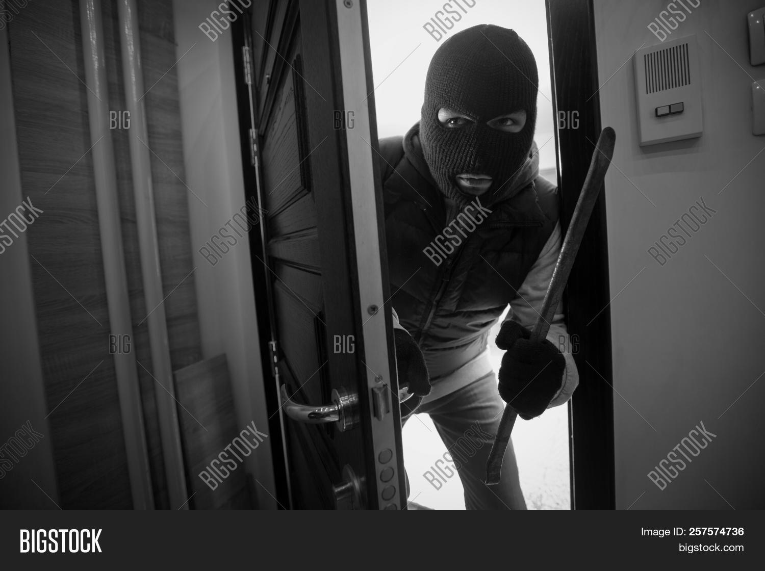 Burglar Breaking Door Image & Photo (Free Trial) Bigstock