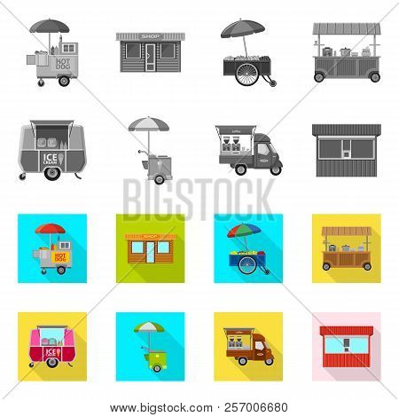 Isolated Object Of Market And Exterior Icon. Collection Of Market And Food Vector Icon For Stock.