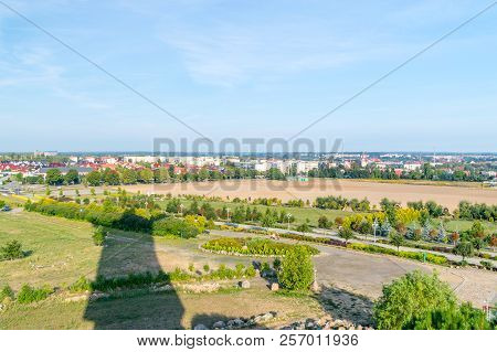 Swiebodzin, Poland - August 19, 2018: Panoramic View Of Swiebodzin From Statue Of Christ The King.