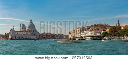 San Marco and Sante Sallute from sea in Venice Italy