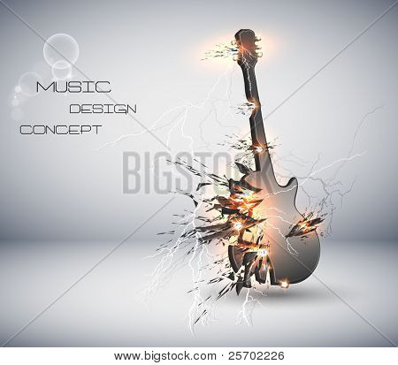 Gitár robbanásveszélyes aláfestő zene, könnyen szerkeszthető