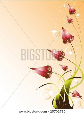 Elegante florale Vektor-illustration