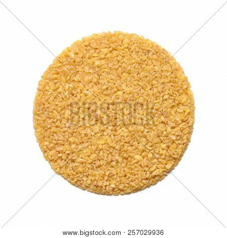 Bulgur Or Burghul Isolated On White Background. Top View
