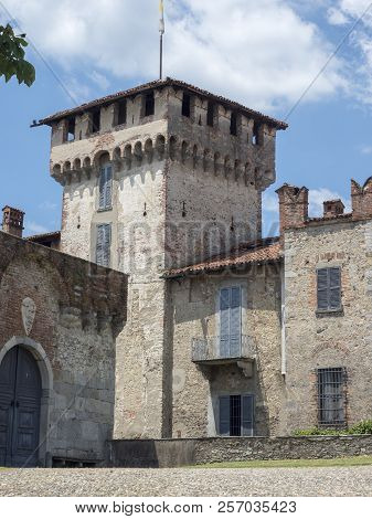 Somma Lombardo, Varese, Lombardy, Italy: Exterior Of The Medieval Castle