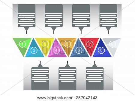 Geometric Triangular Infographic Presentation Vector Template Illustration