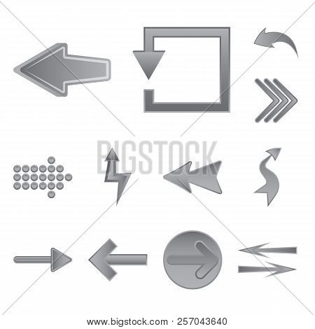 Vector Illustration Of Element And Arrow Logo. Set Of Element And Direction Stock Vector Illustratio