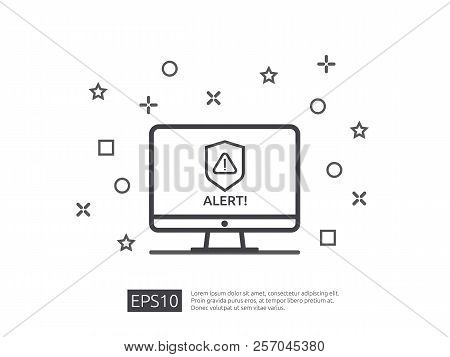 Attention Warning Alert Sign With Exclamation Mark Symbol. Shiel