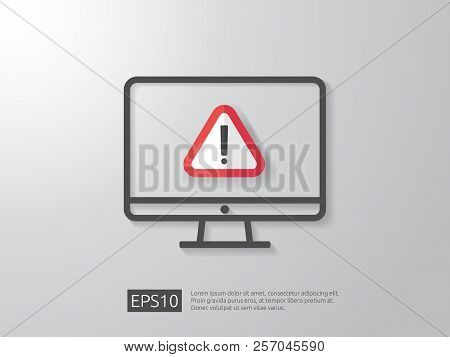 Attention Warning Alert Sign With Exclamation Mark Symbol. Shiel
