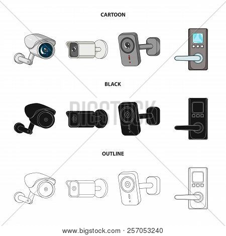 Isolated Object Of Cctv And Camera Icon. Set Of Cctv And System Stock Symbol For Web.