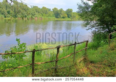 The Picture Was Taken In Ukraine. In The Photo The Overgrown Bank Of The River Is Called The Souther