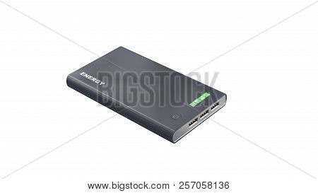 Powerbank - Isolated On White Background - 3d Illustration