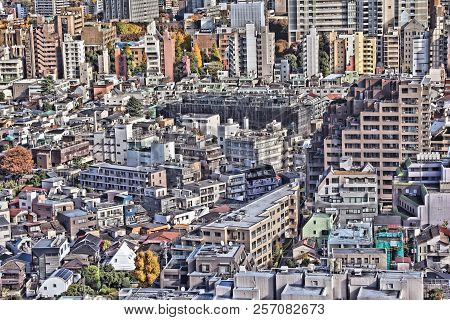 Tokyo City, Japan - Aerial View Of Bunkyo District.
