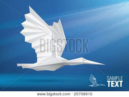 Vector vogel gestileerde driehoek veelhoek model