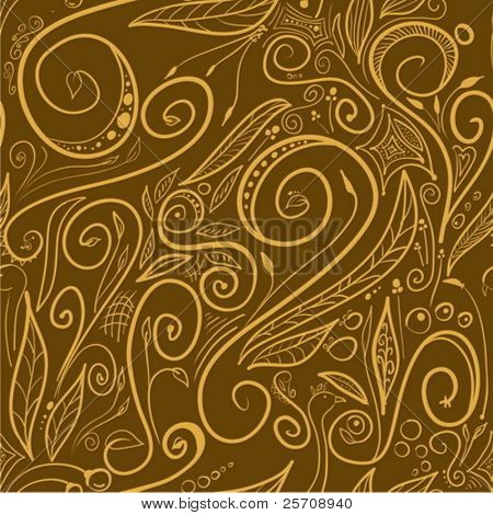 Kahverengi swirls seamless modeli
