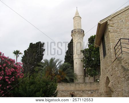 Larnaca, Cyprus - Jun 7, 2014: Minaret Of Kebir - Buyuk Mosque