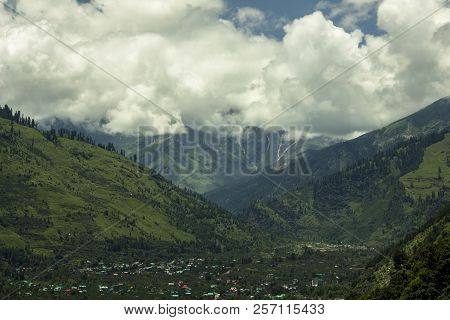 A Village In A Green Mountain Valley