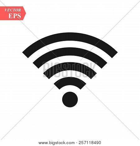 Wifi Icon. Internet Access. Whrite Backround. Vector Illustration
