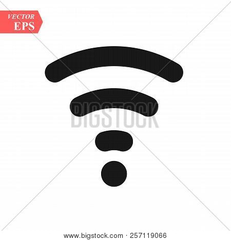 Wifi Icon. Internet Access. Whrite Backround. Vector Illustration