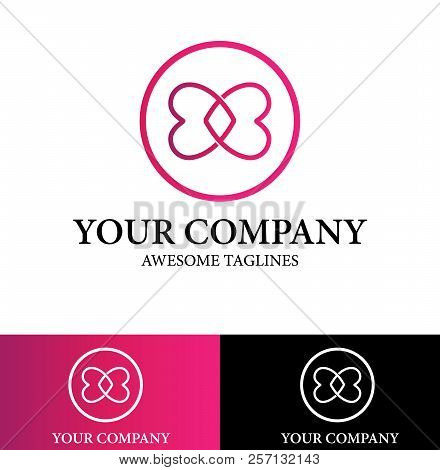 Chemistry Love Logo Design Template. Flat Style Design. Vector Illustration