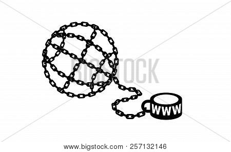 Modern Metaphor, Phone Internet And Social Networks Addiction Icon. Stylish Vector Concept Illustrat