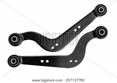 Levers Of A Car Suspension On A White Background