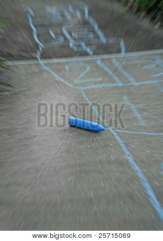 ズームぼかしと捨てられた石けり遊びゲーム