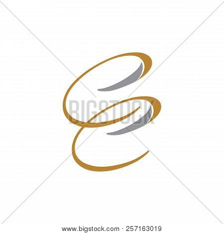 Abstract Letter Cc Logo Vector Gold Grey