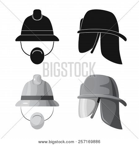 Vector Illustration Of Headwear And Cap Icon. Set Of Headwear And Accessory Stock Vector Illustratio