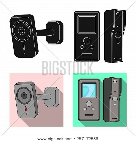 Vector Design Of Cctv And Camera Logo. Set Of Cctv And System Stock Symbol For Web.