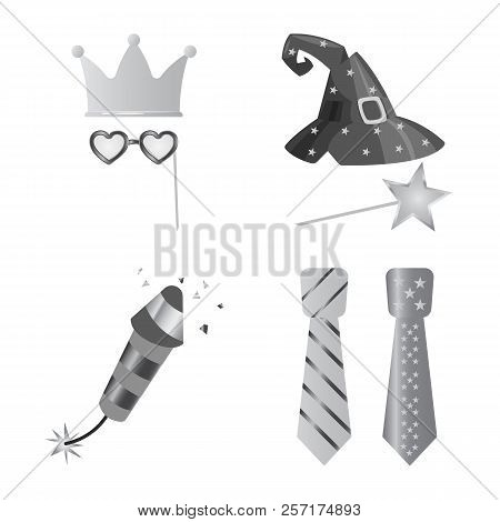 Vector Illustration Of Party And Birthday Symbol. Collection Of Party And Celebration Vector Icon Fo