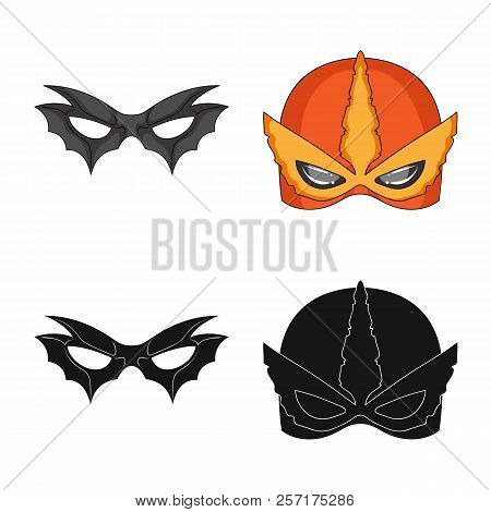 Vector Design Of Hero And Mask Icon. Collection Of Hero And Superhero Vector Icon For Stock.